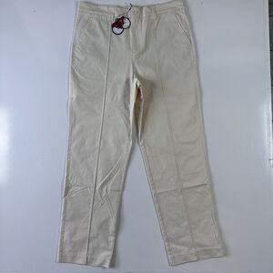 Malbon Golf Pant Core Pleated Trouser Colour Cream Size 34